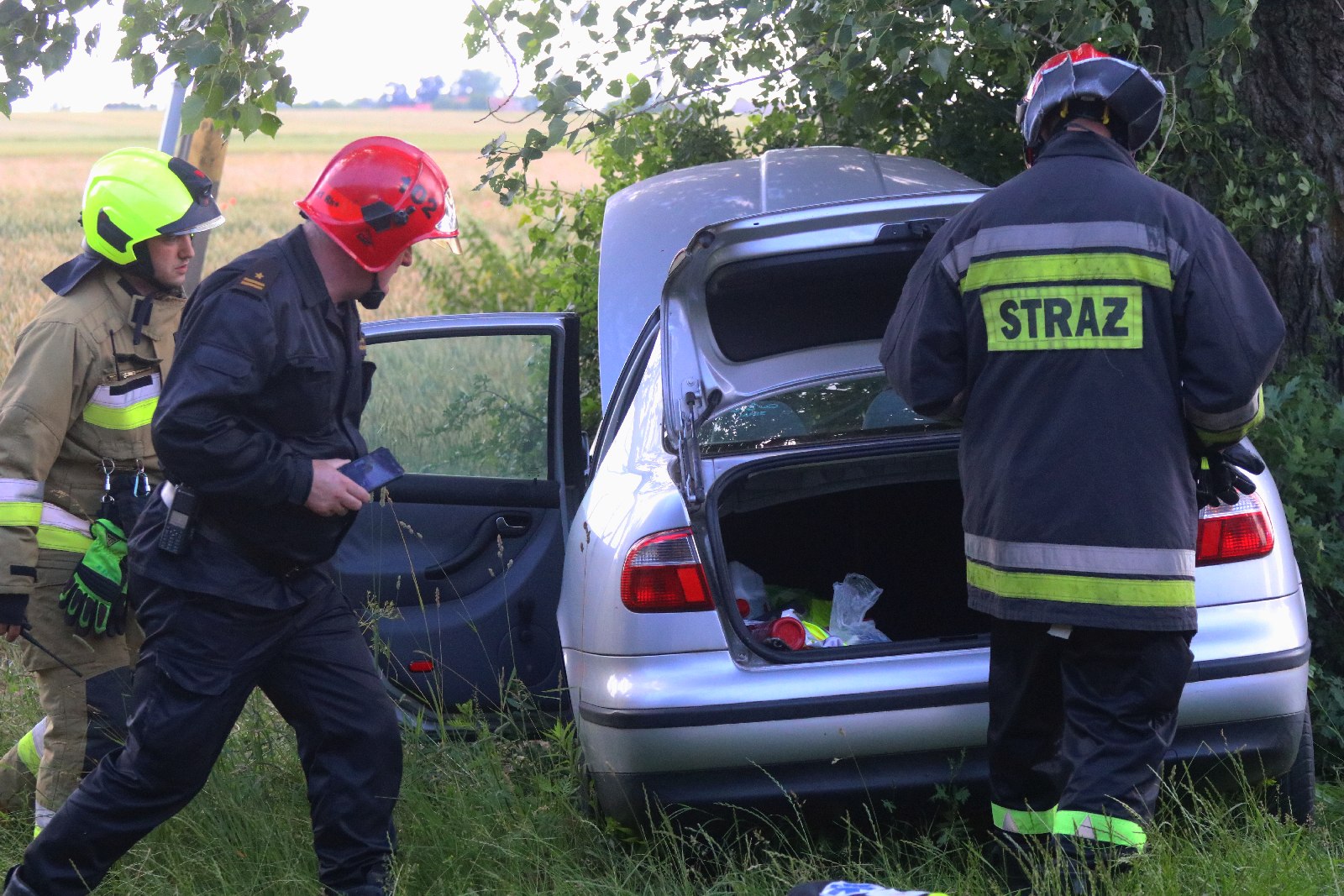 Wypadek na trasie Ulesie - Jezierzany