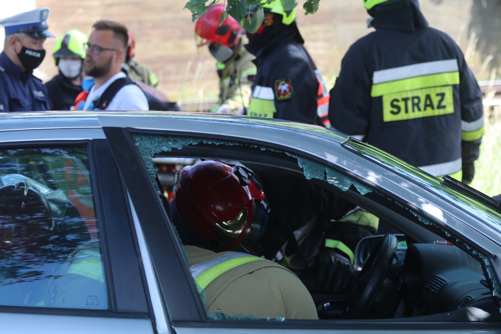 Wypadek na trasie Ulesie - Jezierzany