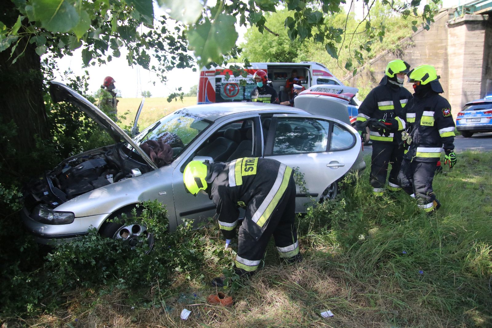 Wypadek na trasie Ulesie - Jezierzany