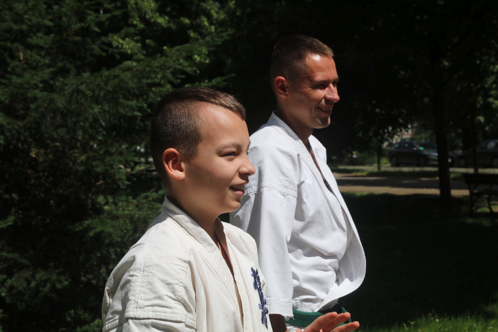 Sensei Ernest pompuje z Legnickim Klubem Karate Kyokushin
