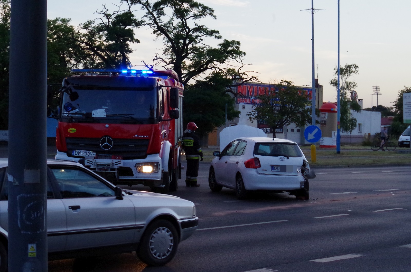Wypadek na skrzyżowaniu ulic Rzeczypospolitej i Piłsudskiego