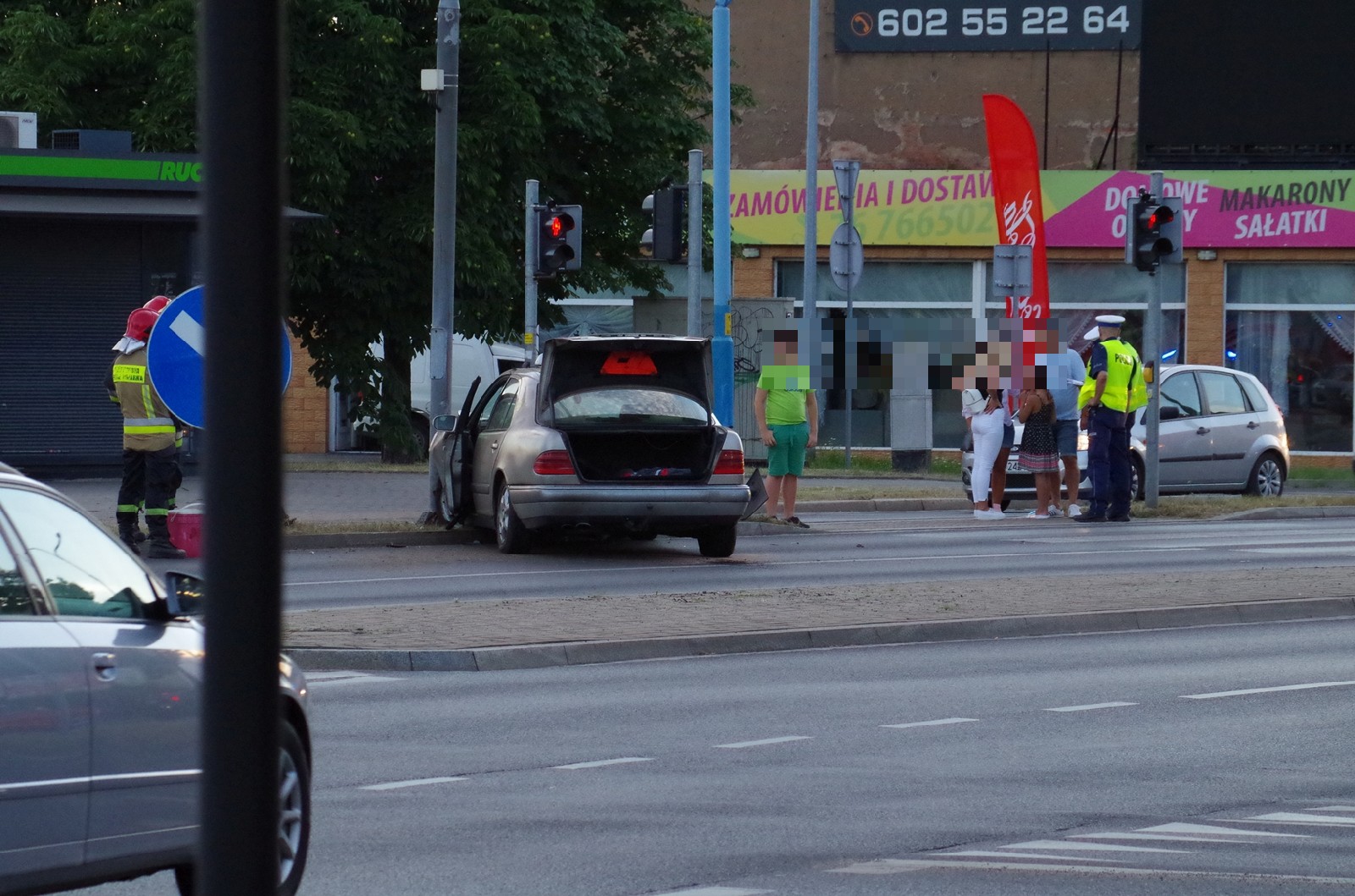 Wypadek na skrzyżowaniu ulic Rzeczypospolitej i Piłsudskiego
