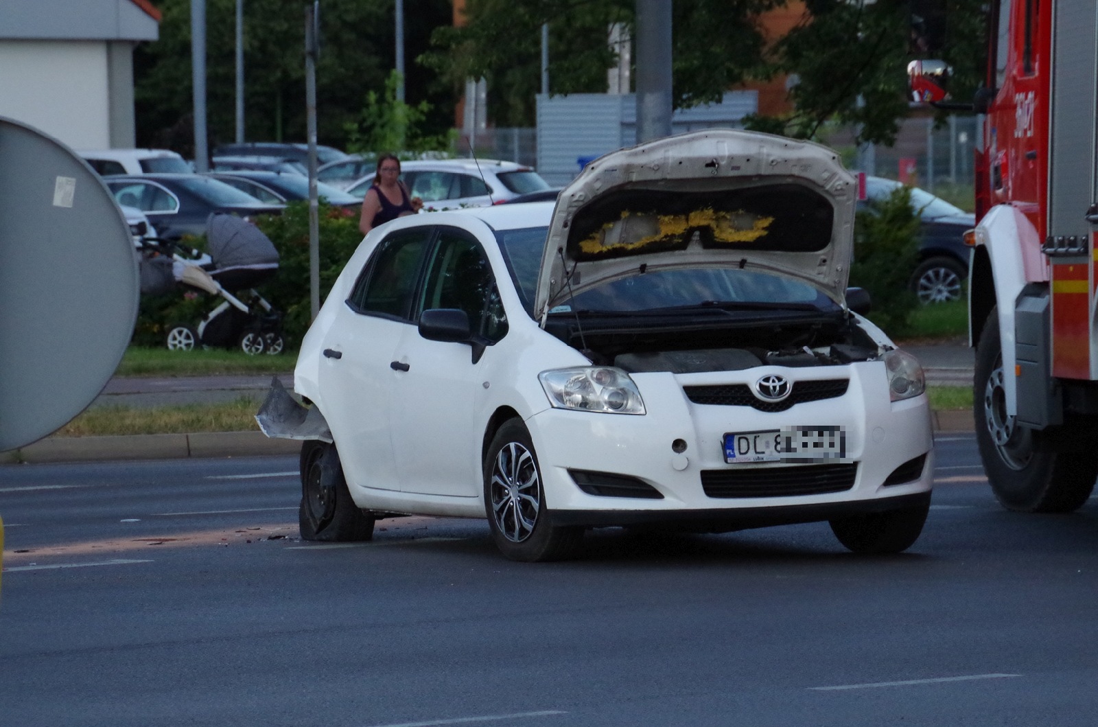 Wypadek na skrzyżowaniu ulic Rzeczypospolitej i Piłsudskiego