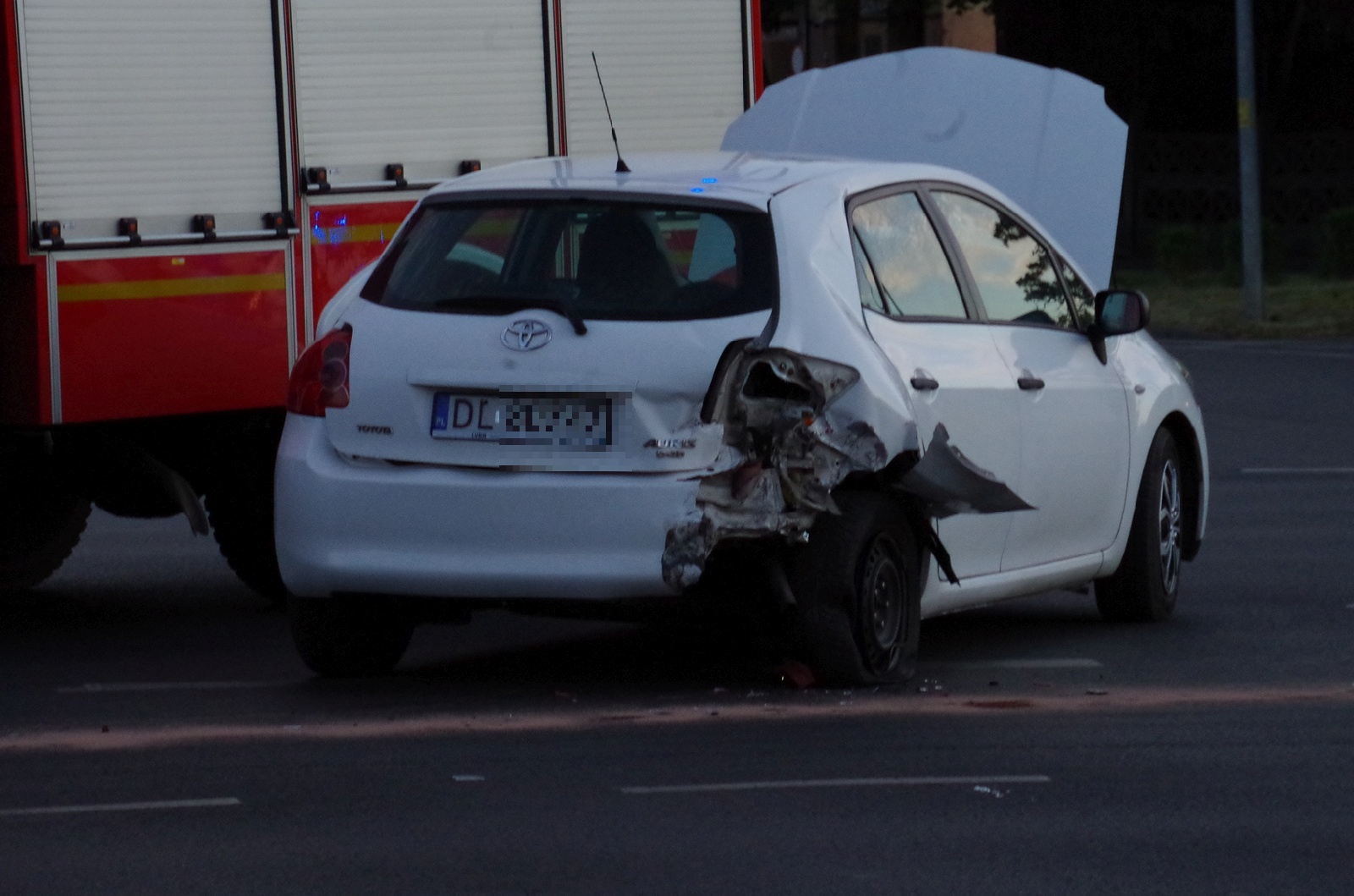 Wypadek na skrzyżowaniu ulic Rzeczypospolitej i Piłsudskiego