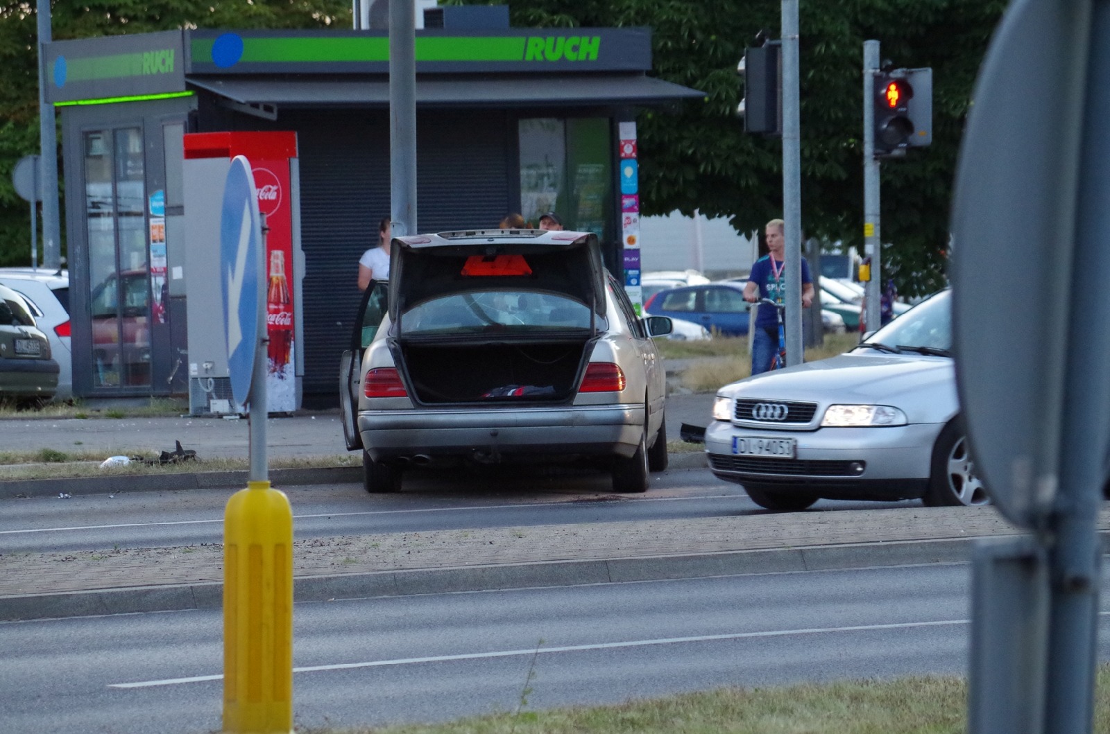 Wypadek na skrzyżowaniu ulic Rzeczypospolitej i Piłsudskiego