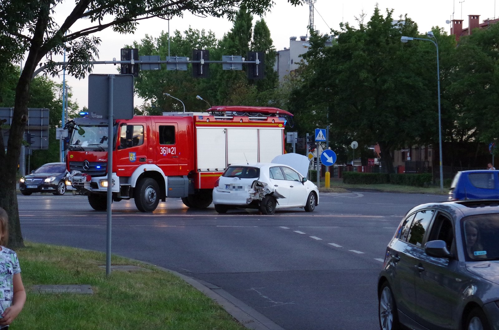 Wypadek na skrzyżowaniu ulic Rzeczypospolitej i Piłsudskiego