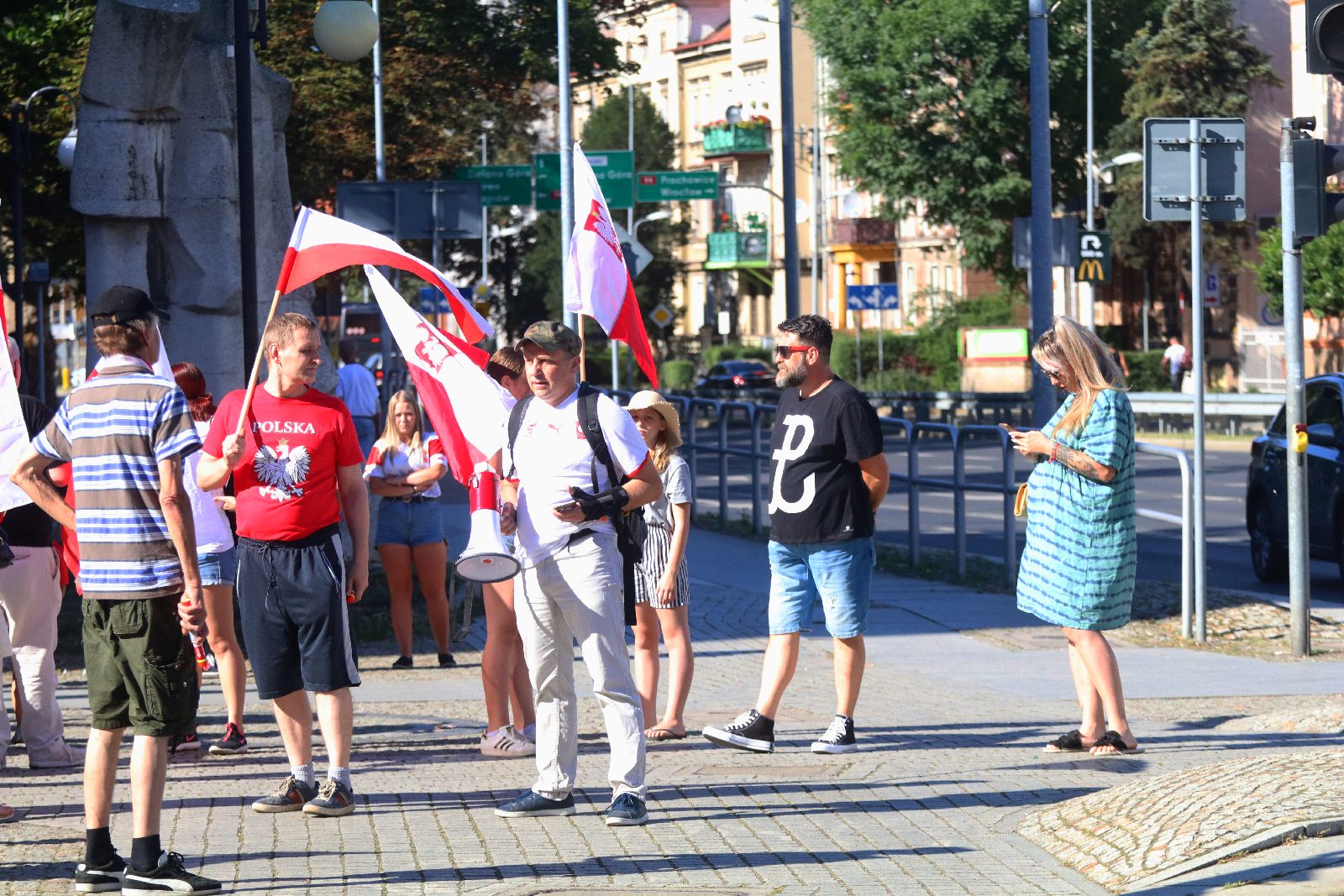 Zablokowali ruch na placu Wilsona aby oddać hołd powstańcom