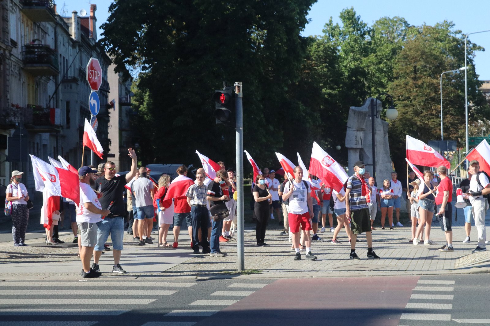 Zablokowali ruch na placu Wilsona aby oddać hołd powstańcom