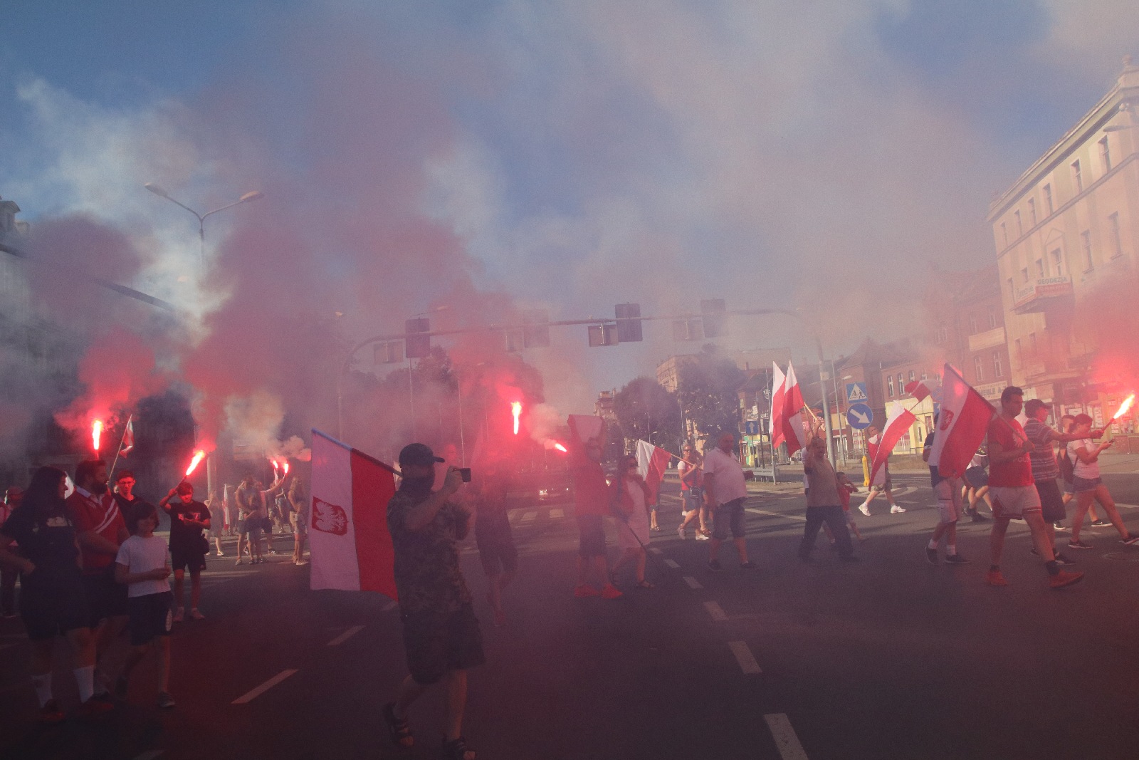 Zablokowali ruch na placu Wilsona aby oddać hołd powstańcom