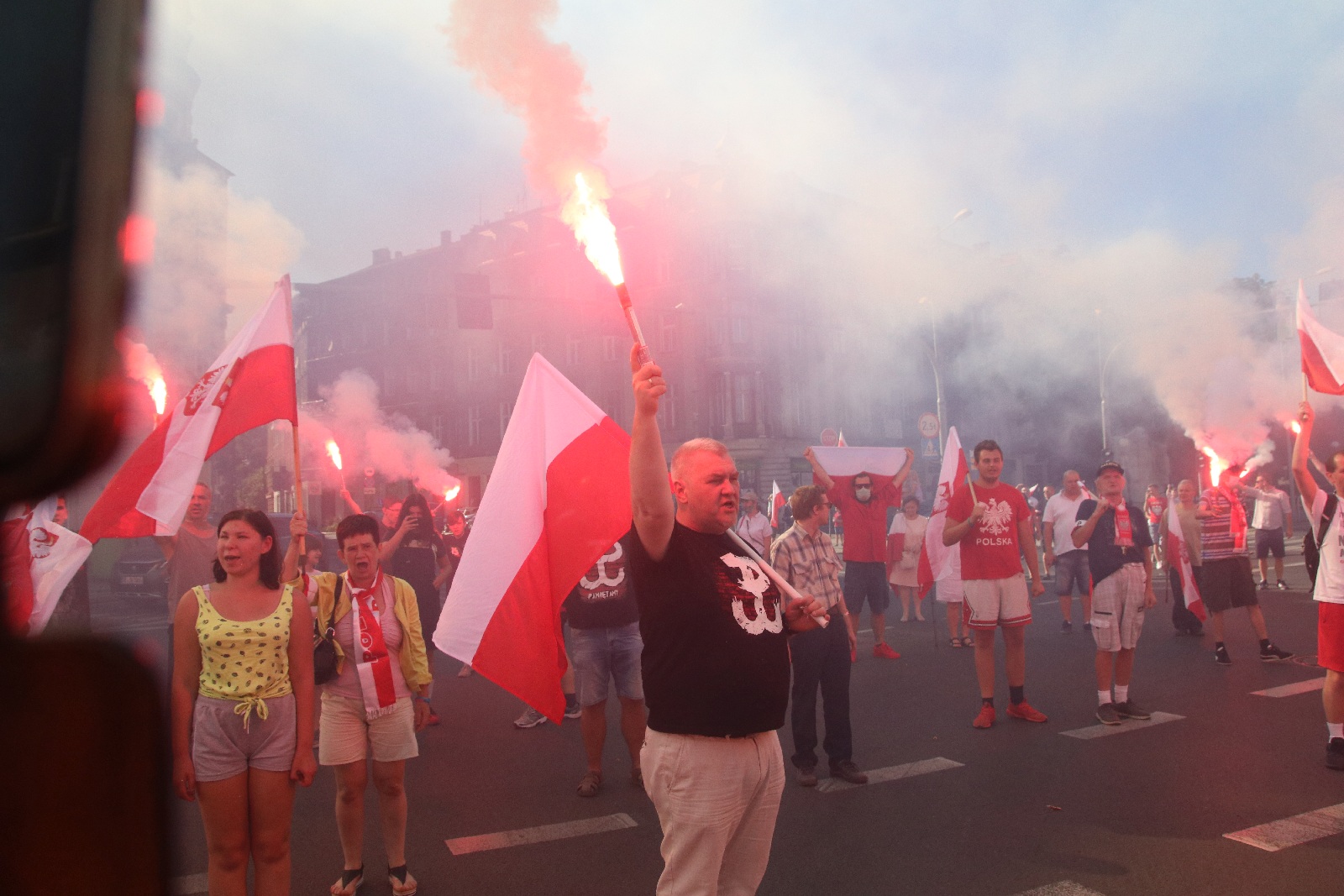Zablokowali ruch na placu Wilsona aby oddać hołd powstańcom