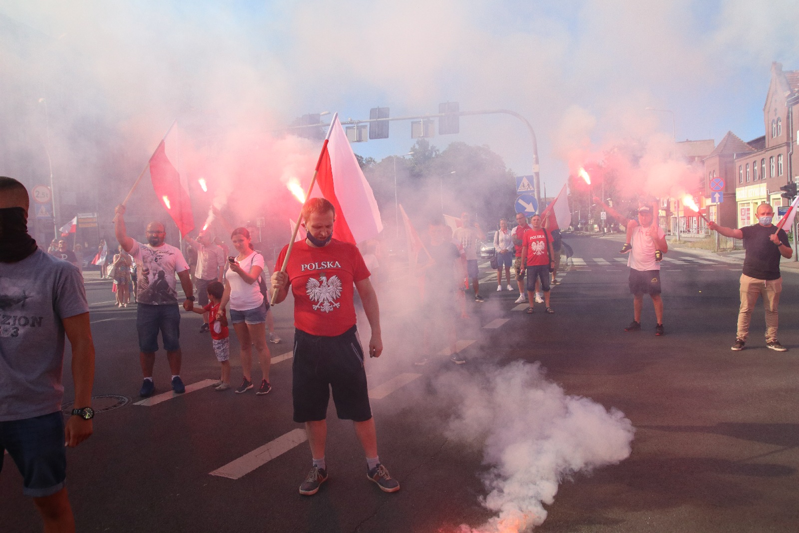 Zablokowali ruch na placu Wilsona aby oddać hołd powstańcom