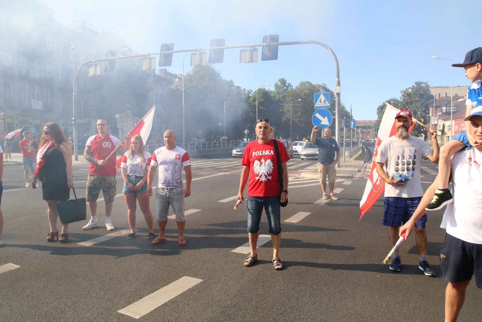 Zablokowali ruch na placu Wilsona aby oddać hołd powstańcom