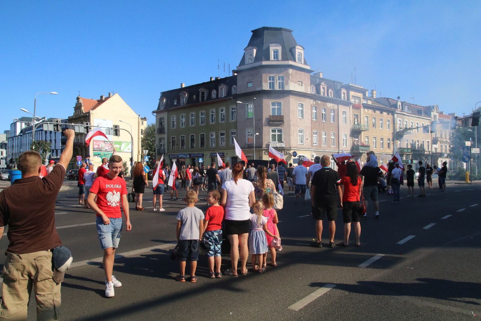Zablokowali ruch na placu Wilsona aby oddać hołd powstańcom