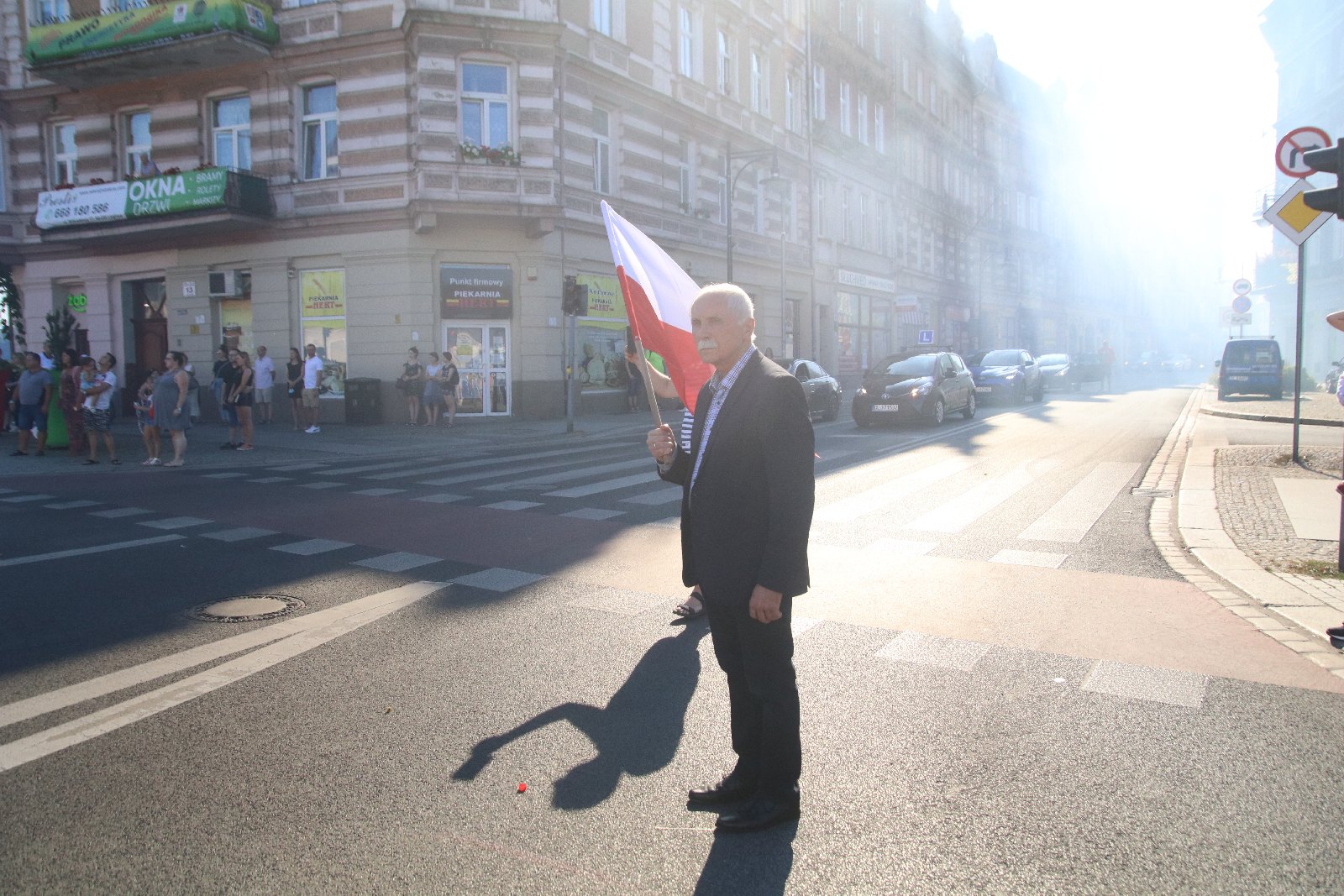 Zablokowali ruch na placu Wilsona aby oddać hołd powstańcom