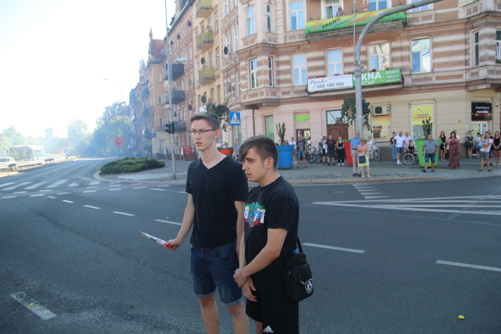 Zablokowali ruch na placu Wilsona aby oddać hołd powstańcom