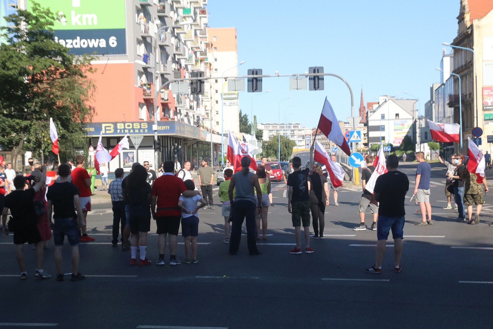 Zablokowali ruch na placu Wilsona aby oddać hołd powstańcom