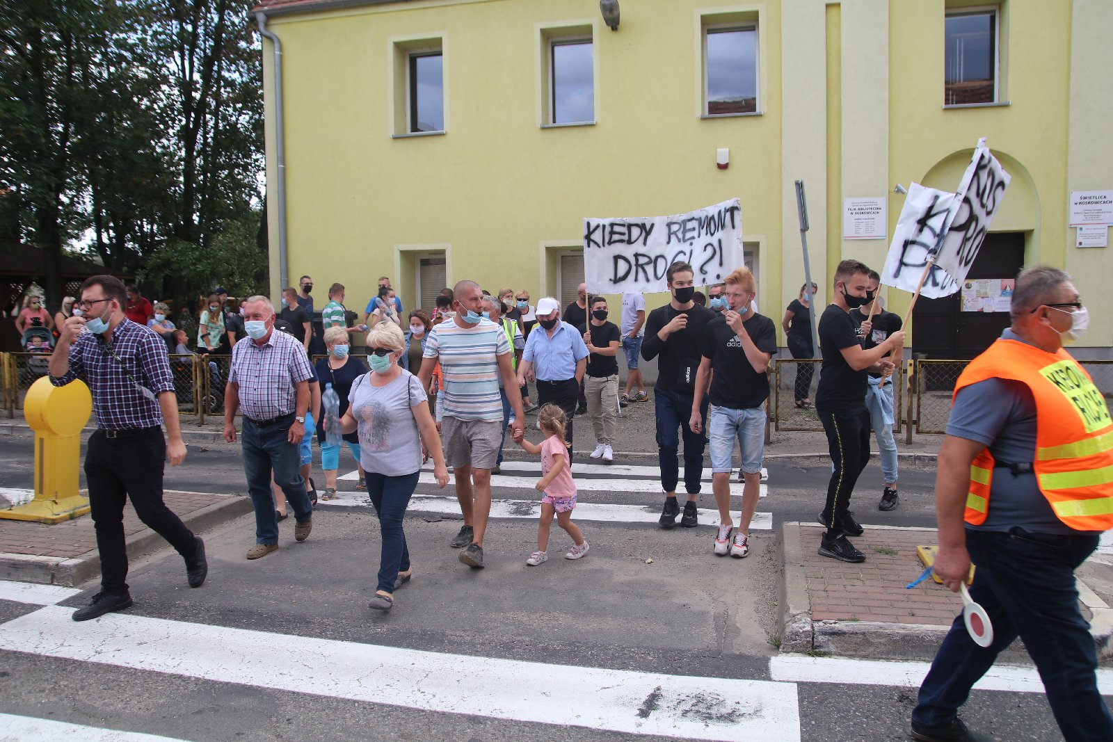 Mieszkańcy Koskowic blokowali drogę powiatową