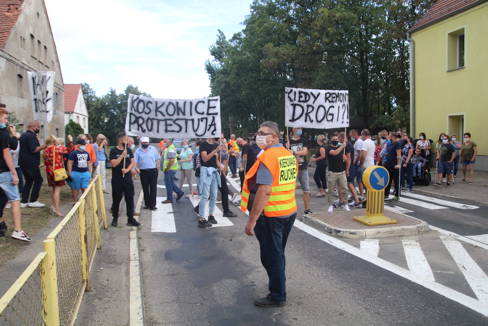 Mieszkańcy Koskowic blokowali drogę powiatową