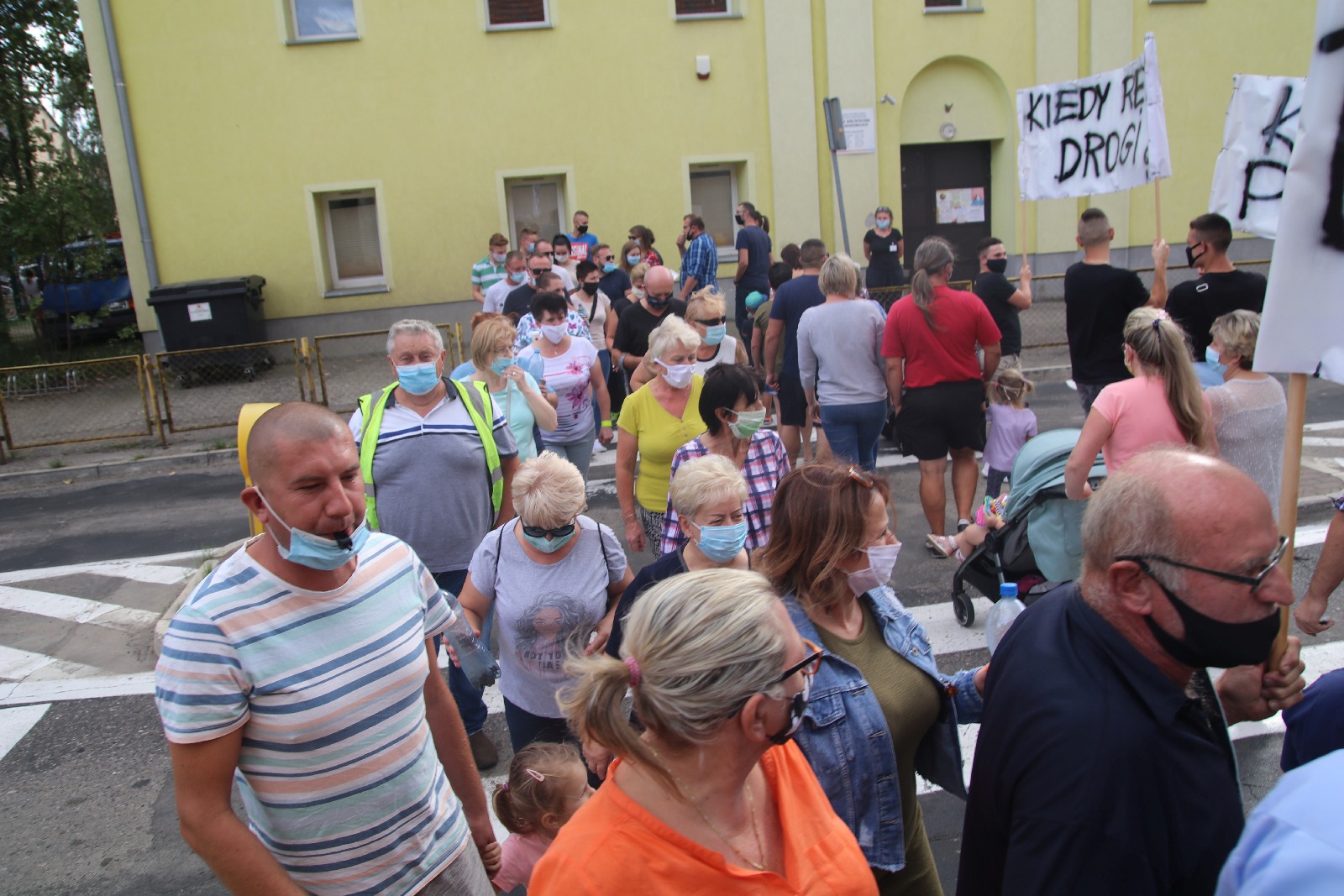 Mieszkańcy Koskowic blokowali drogę powiatową