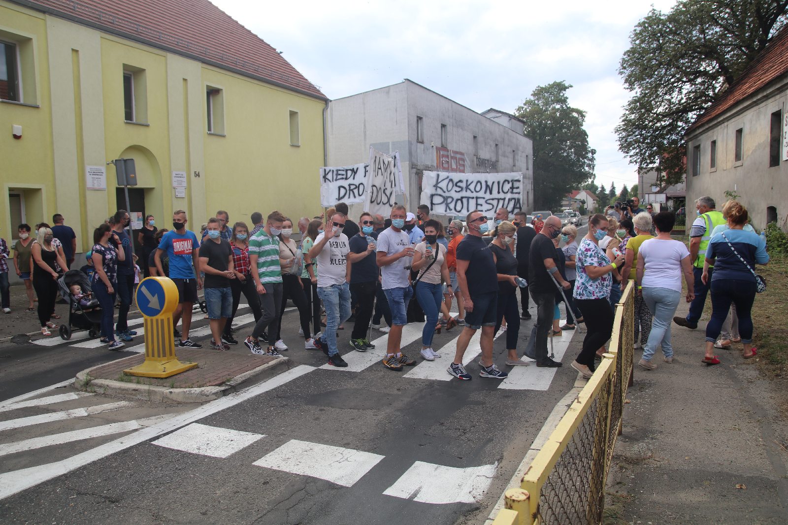 Mieszkańcy Koskowic blokowali drogę powiatową