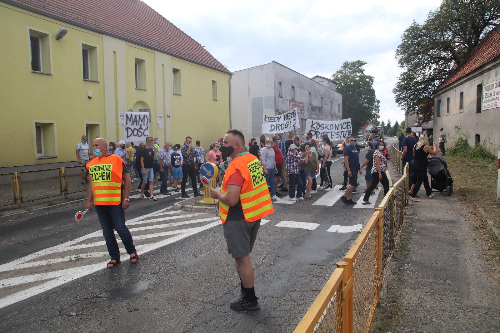 Mieszkańcy Koskowic blokowali drogę powiatową