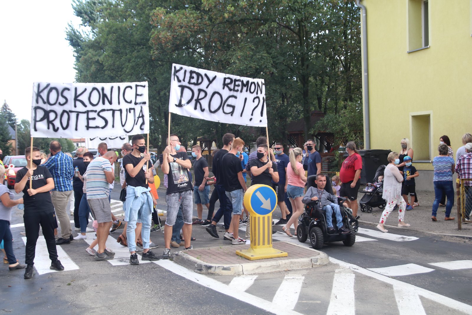 Mieszkańcy Koskowic blokowali drogę powiatową