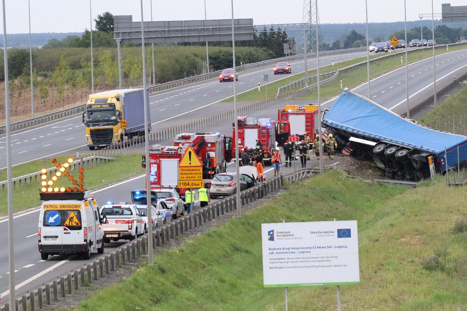 Wypadek na trasie S3. Są utrudnienia w ruchu	