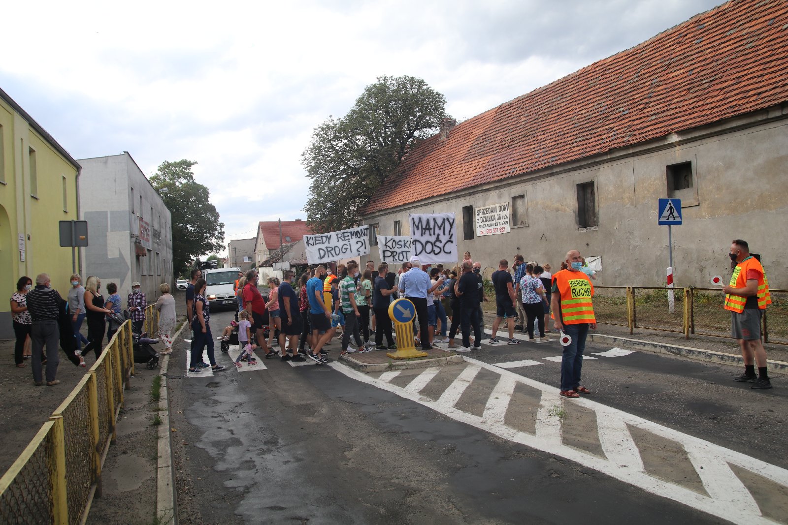 Mieszkańcy Koskowic blokowali drogę powiatową