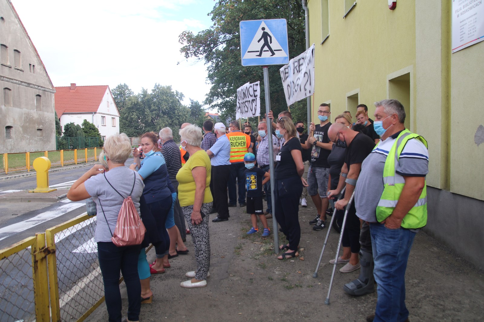 Mieszkańcy Koskowic blokowali drogę powiatową