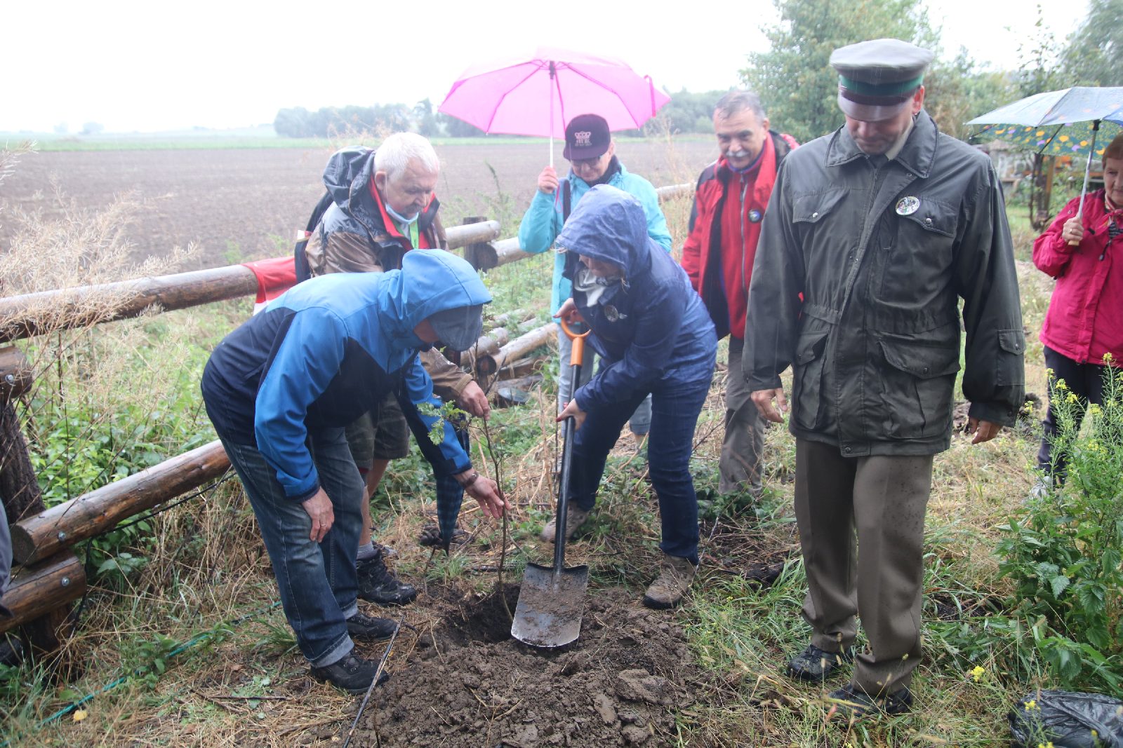 Poszli na długi spacer i posadzili dąb w Raczkowej