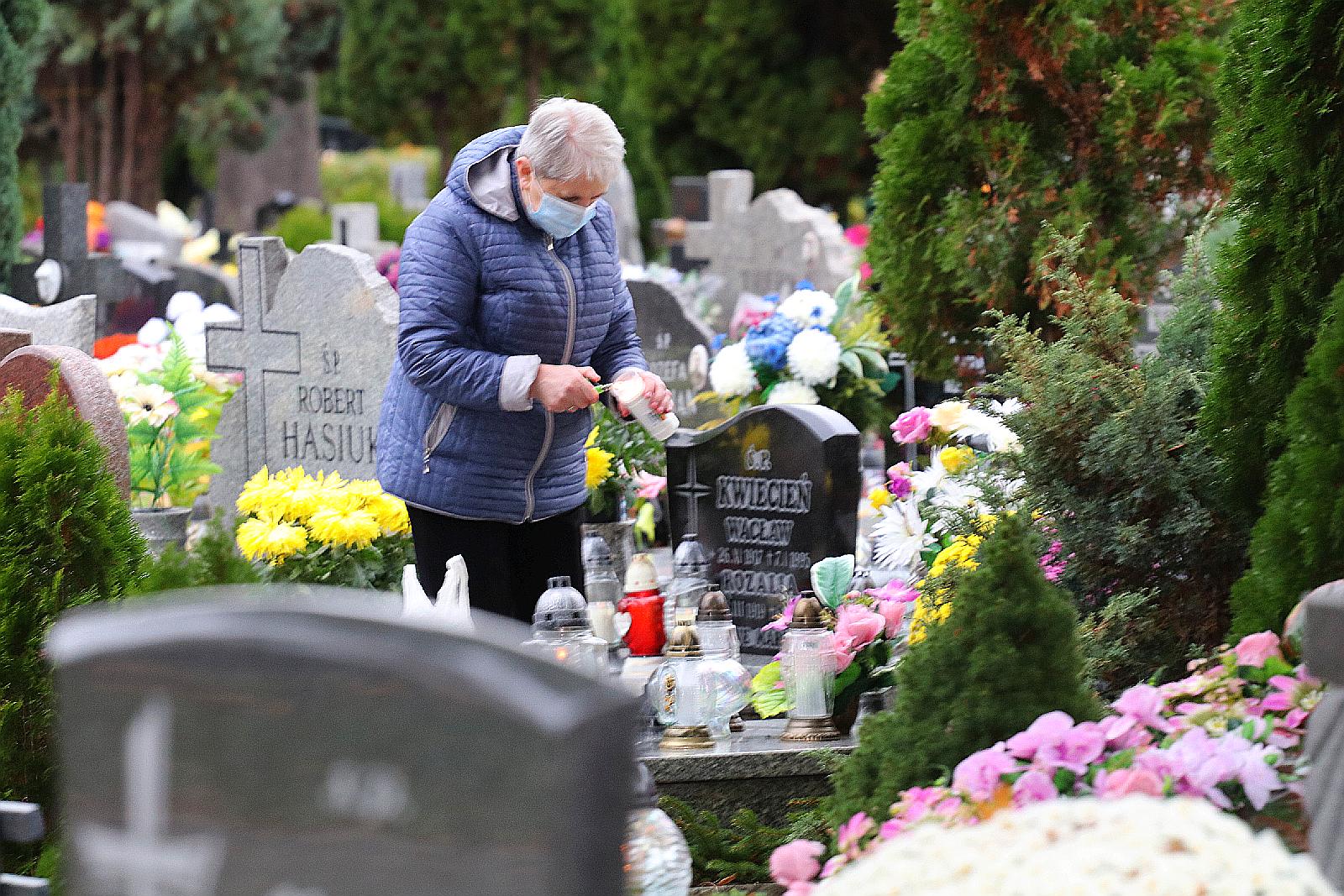 Spokojnie na legnickim cmentarzu w pierwszym dniu po otwarciu
