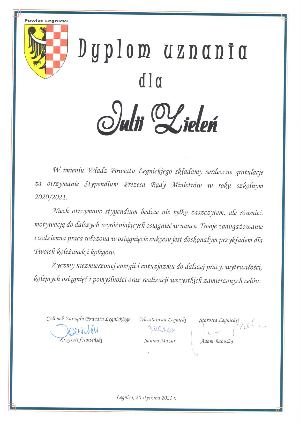 Stypendium premiera dla uczniów szczególnie uzdolnionych