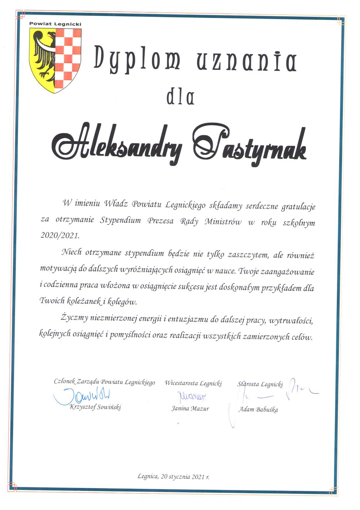 Stypendium premiera dla uczniów szczególnie uzdolnionych