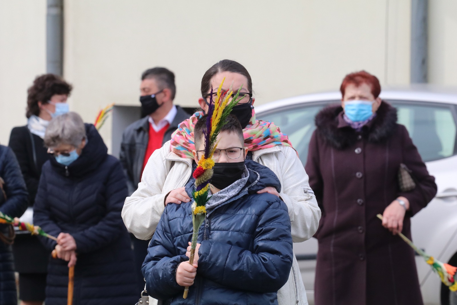 Inscenizacja wjazdu Pana Jezusa na osiołku do Jerozolimy