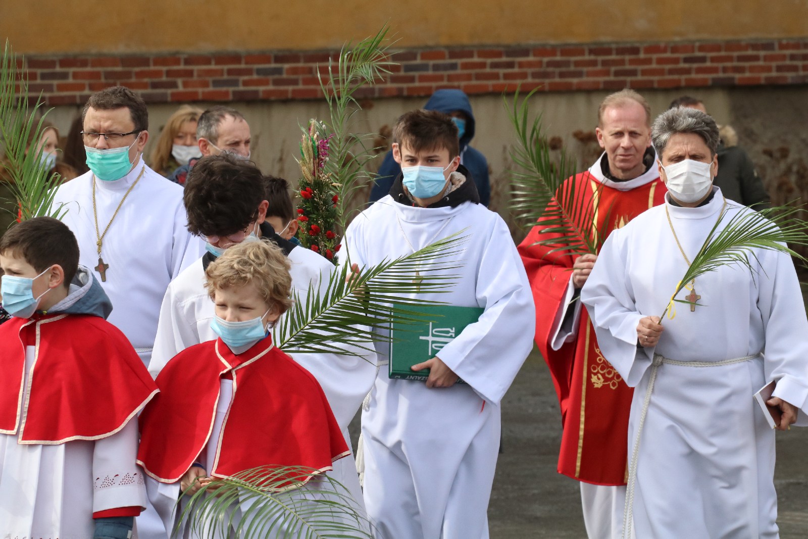 Inscenizacja wjazdu Pana Jezusa na osiołku do Jerozolimy