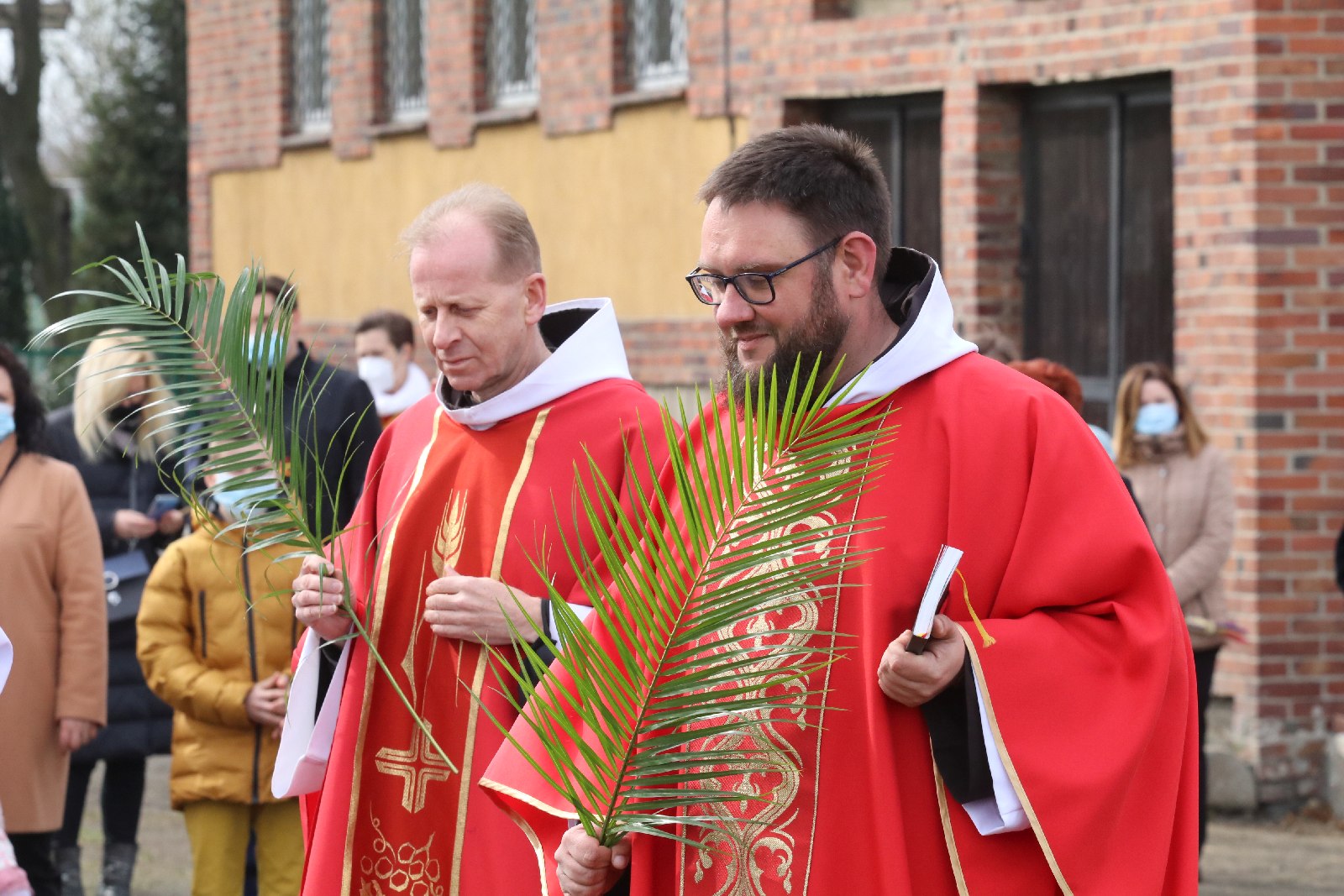 Inscenizacja wjazdu Pana Jezusa na osiołku do Jerozolimy
