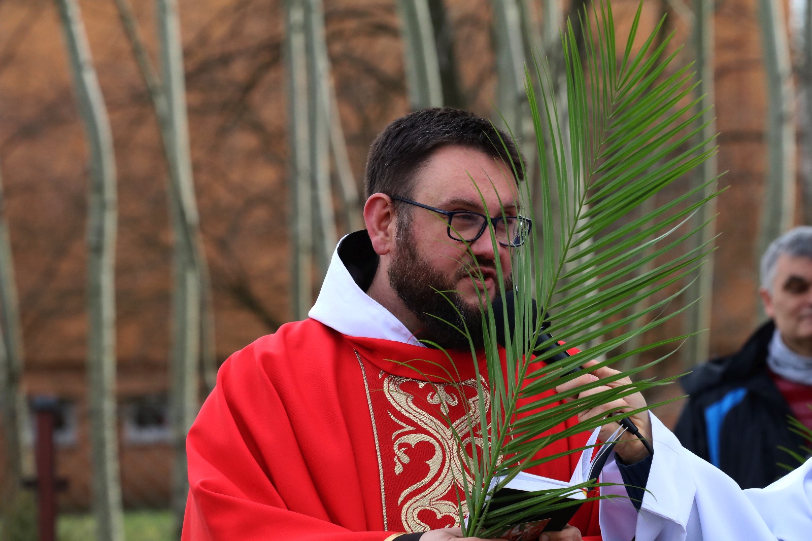 Inscenizacja wjazdu Pana Jezusa na osiołku do Jerozolimy