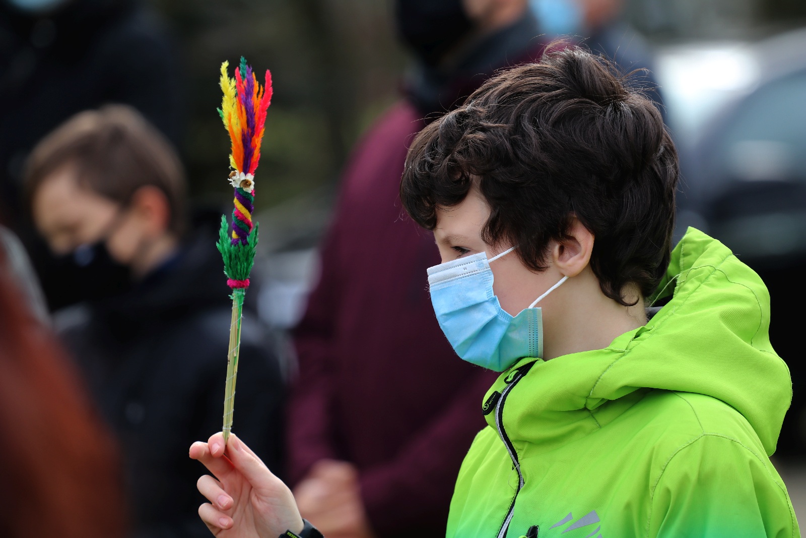 Inscenizacja wjazdu Pana Jezusa na osiołku do Jerozolimy