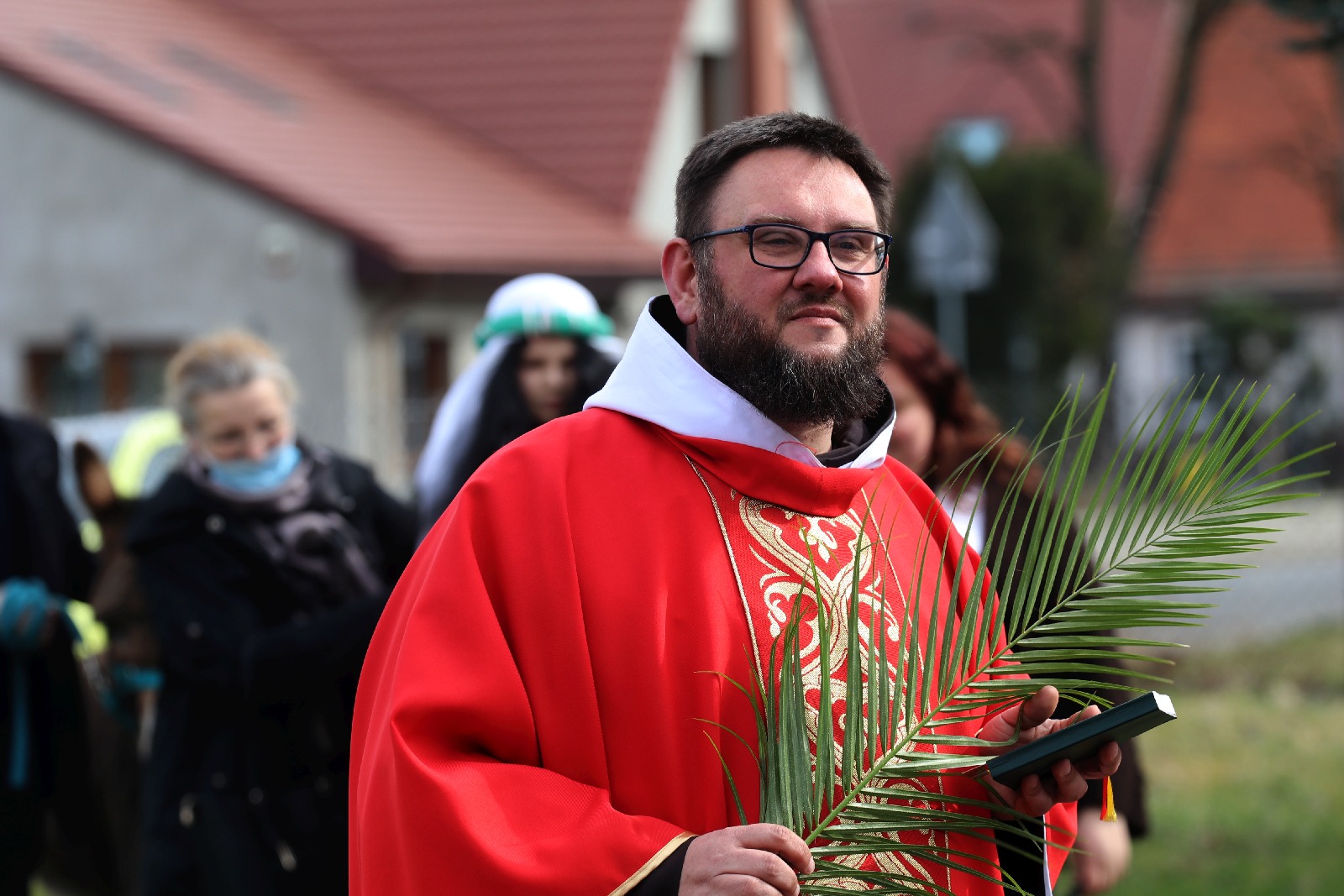 Inscenizacja wjazdu Pana Jezusa na osiołku do Jerozolimy