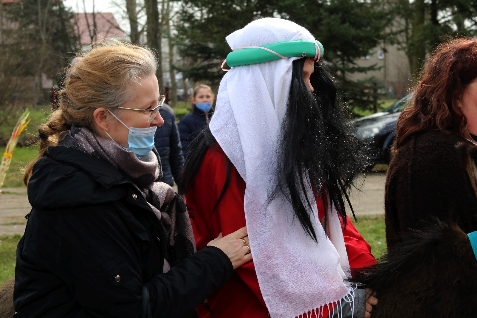 Inscenizacja wjazdu Pana Jezusa na osiołku do Jerozolimy