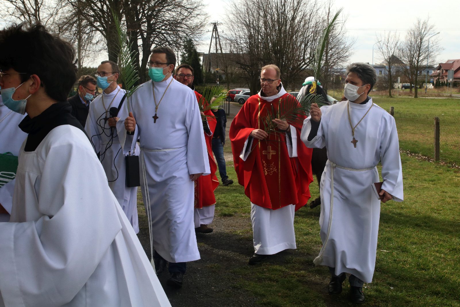 Inscenizacja wjazdu Pana Jezusa na osiołku do Jerozolimy