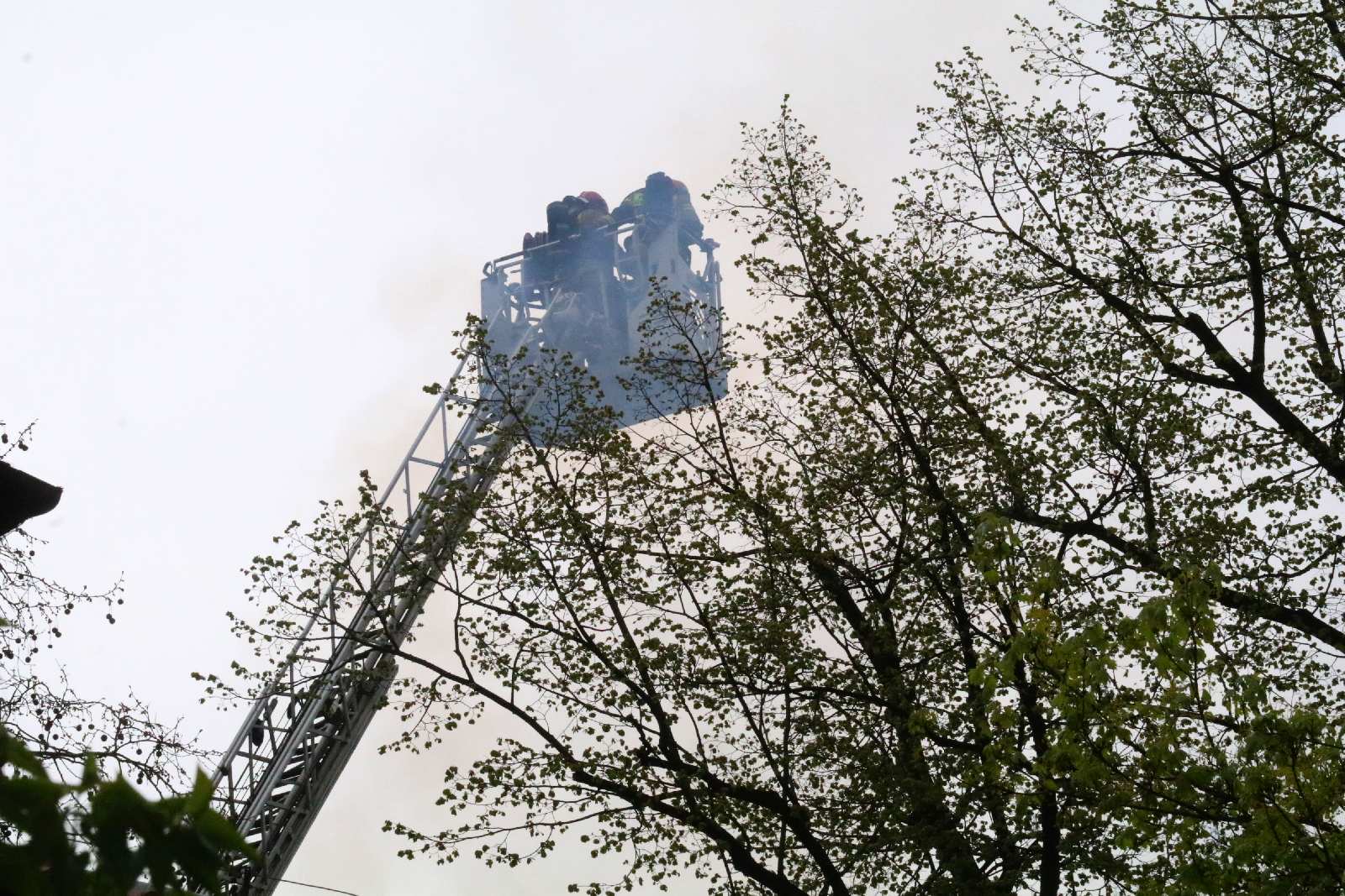 Pożar zabytkowego budynku, w którym był radziecki szpital