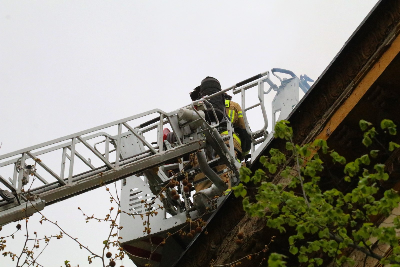 Pożar zabytkowego budynku, w którym był radziecki szpital