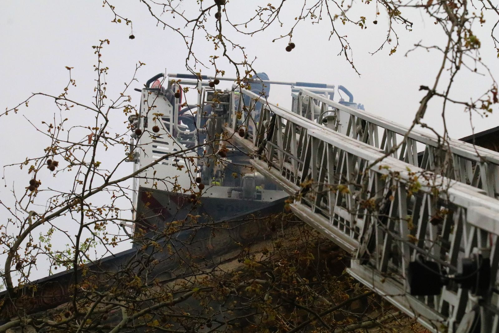 Pożar zabytkowego budynku, w którym był radziecki szpital