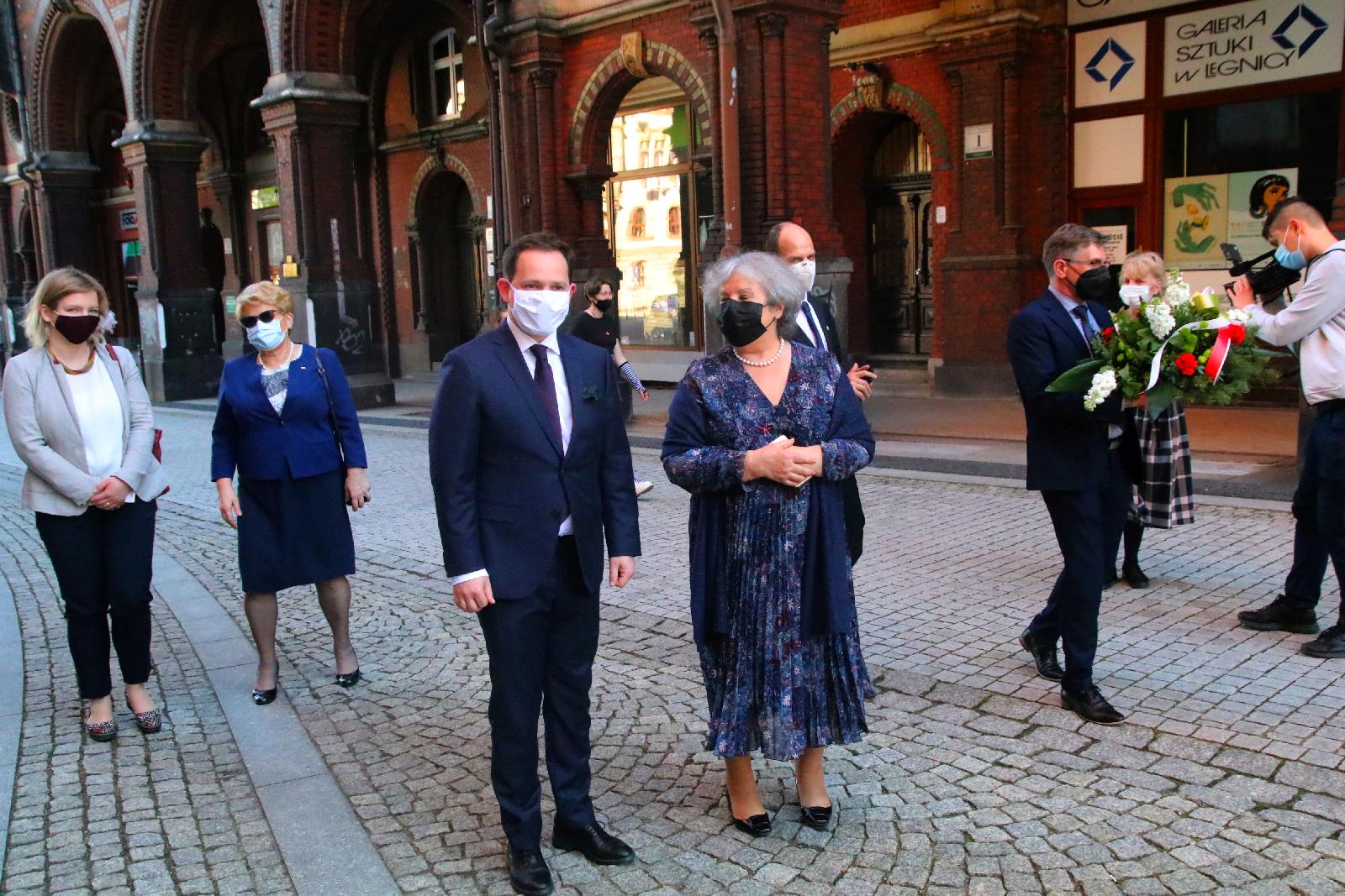 Tibor Gerencsér i Sandor Nedeczky z kurtuazyjną wizytą w Legnicy