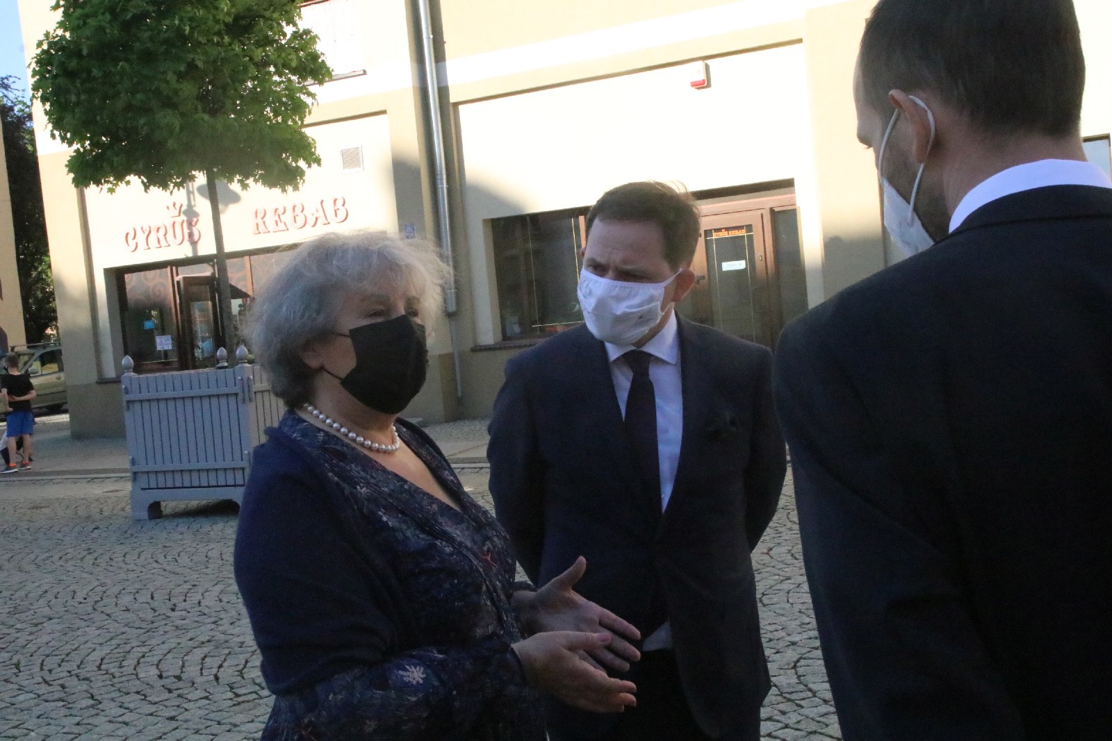 Tibor Gerencsér i Sandor Nedeczky z kurtuazyjną wizytą w Legnicy