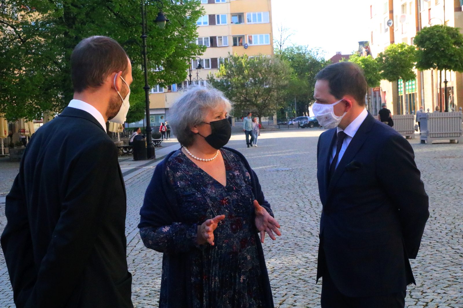 Tibor Gerencsér i Sandor Nedeczky z kurtuazyjną wizytą w Legnicy