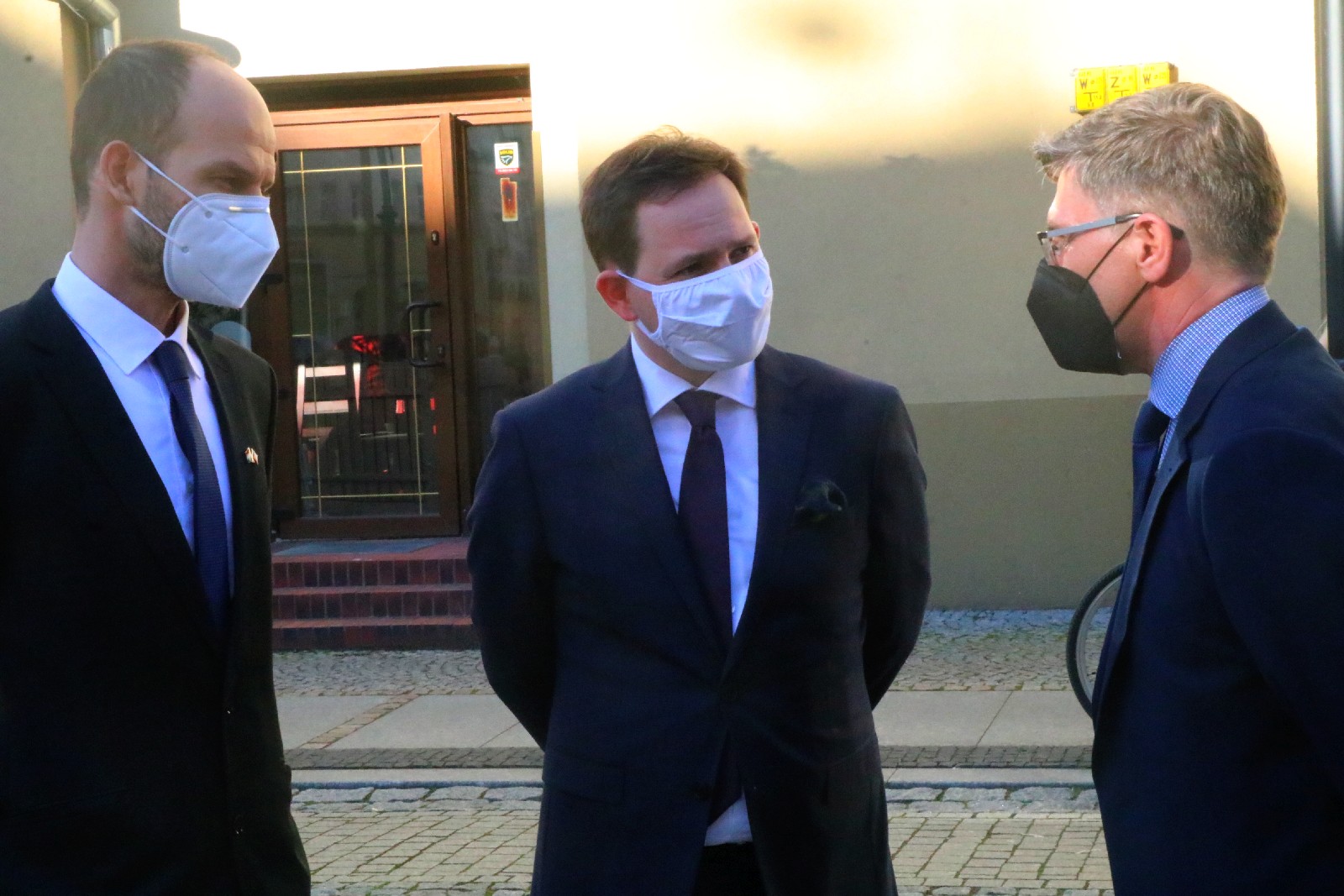 Tibor Gerencsér i Sandor Nedeczky z kurtuazyjną wizytą w Legnicy
