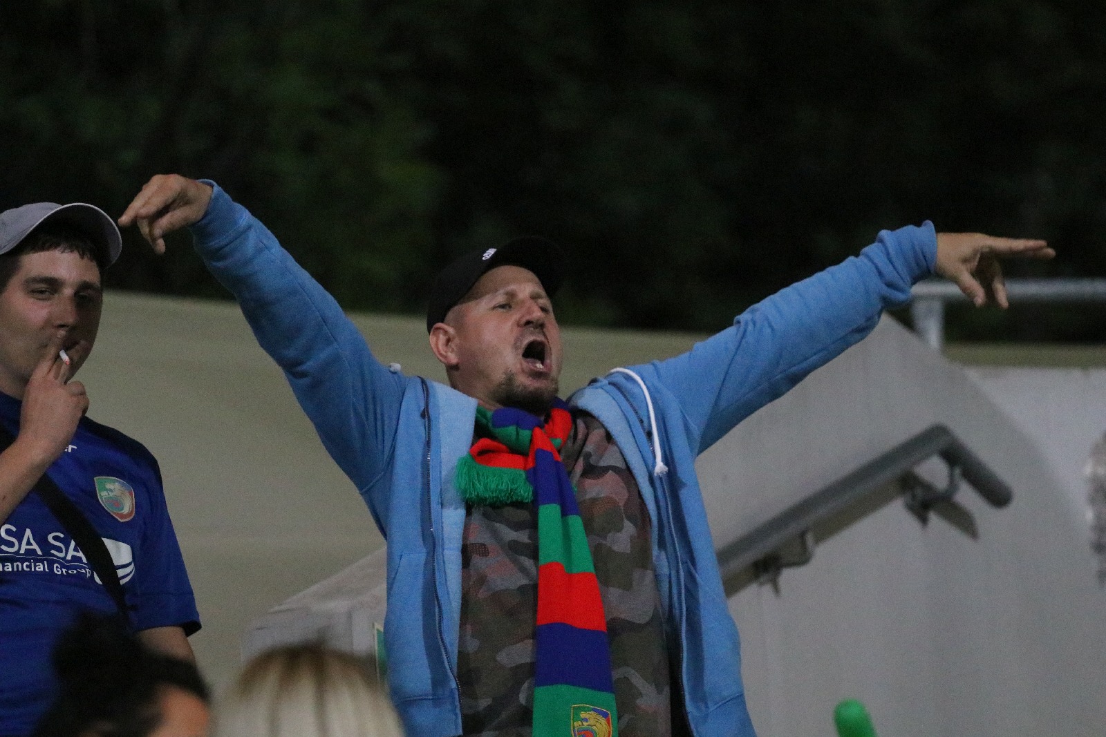 Kibice na meczu Miedzi Legnica z Łódzkim Klubem Sportowym