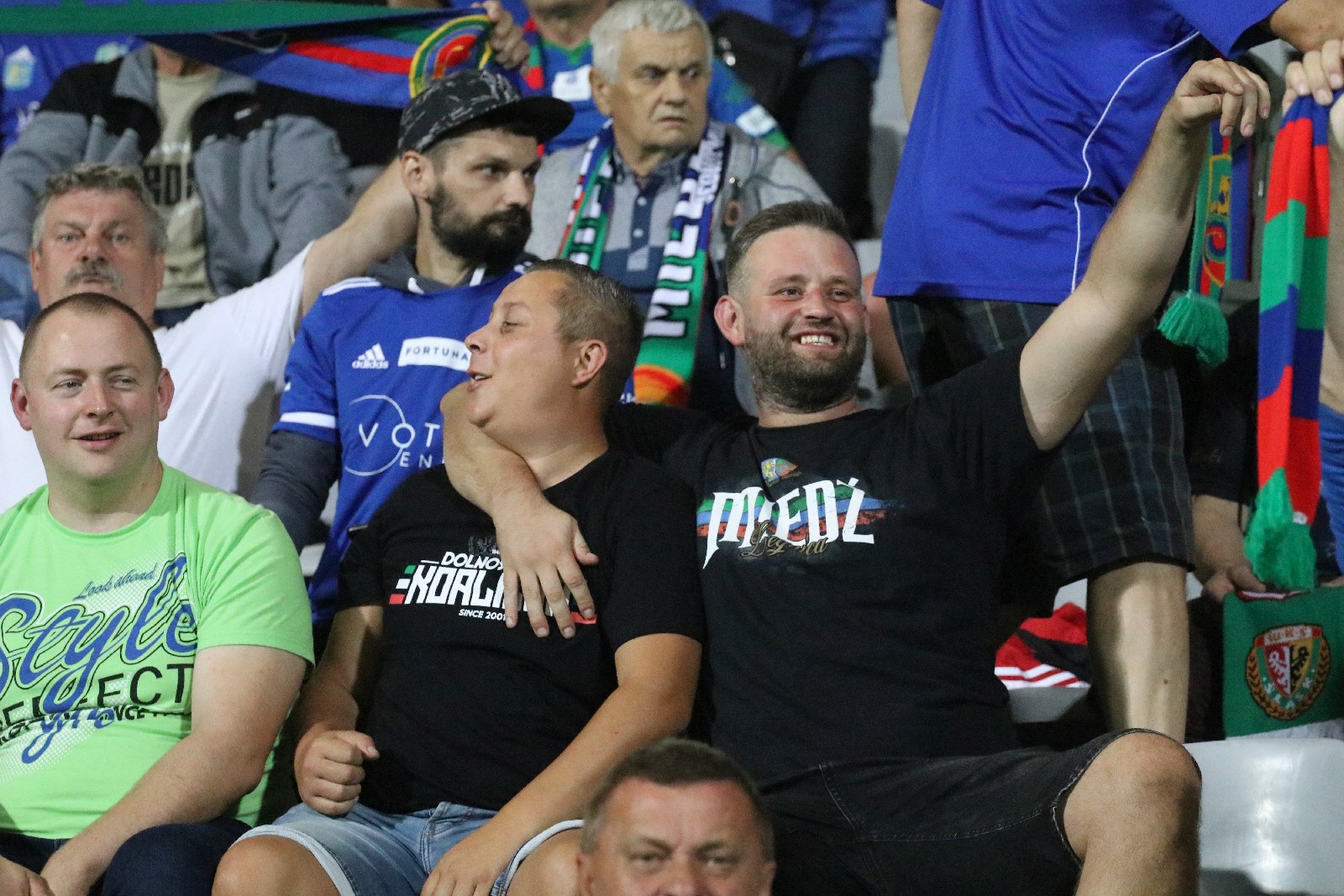 Kibice na meczu Miedzi Legnica z Łódzkim Klubem Sportowym